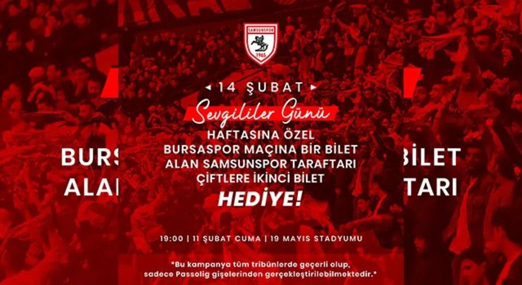 Samsunspor'dan Çiftlere Bilet Jesti