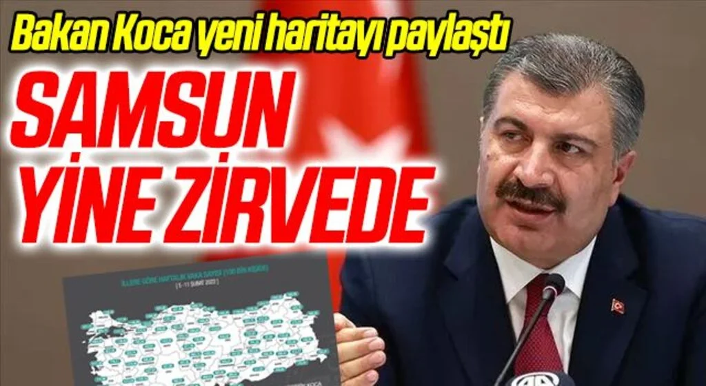 Son Dakika: Bakan Koca haritayı paylaştı! İşte il il haftalık vaka sayıları