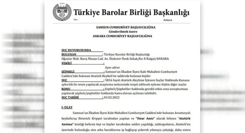 TBB'den hain saldırıya  suç duyurusu yapıldı 
