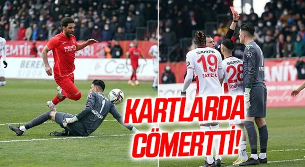 Ümraniyespor - Samsunspor Maçının Hakemi Kartlarda Cömertti!