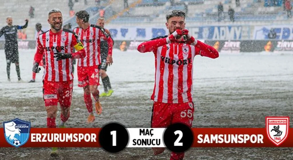 BB Erzurumspor: 1 Samsunspor: 2 (Maç Sonucu)