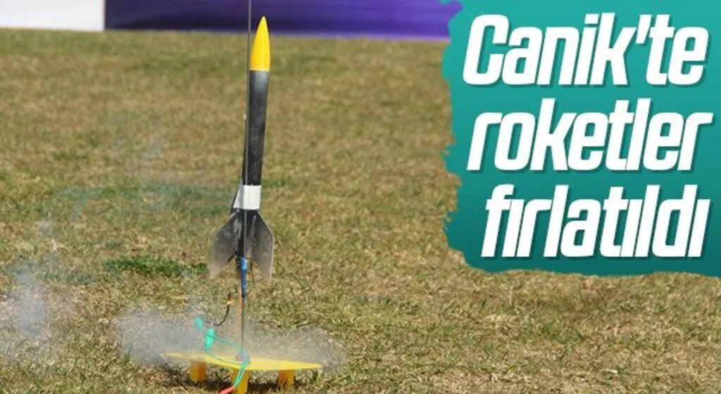 Canik'te roketler fırlatıldı