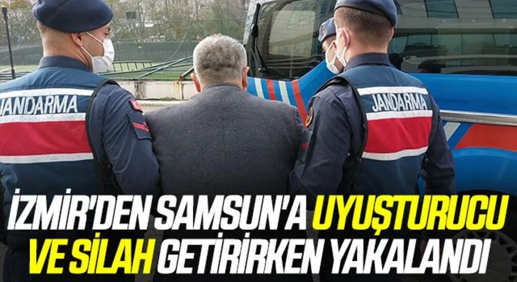 İzmir'den Samsun'a uyuşturucu ve silah getirirken yakalanan kamyon şoförü tutuklandı