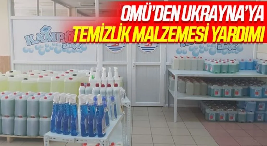OMÜ’den Ukrayna’ya temizlik malzemesi yardımı