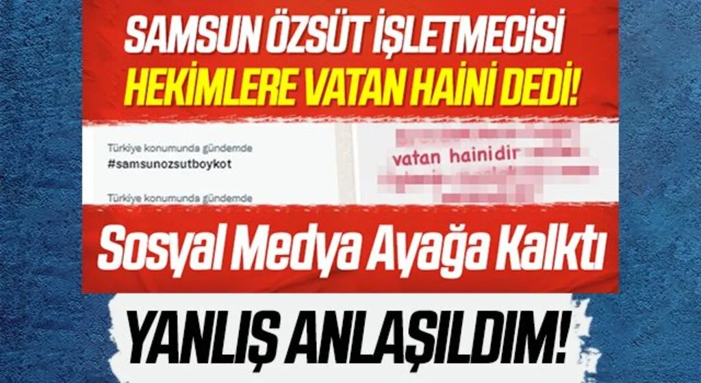 Özsüt İşletmecisi Tepkilerin Ardından Açıklama Yaptı; Yanlış Anlaşıldım