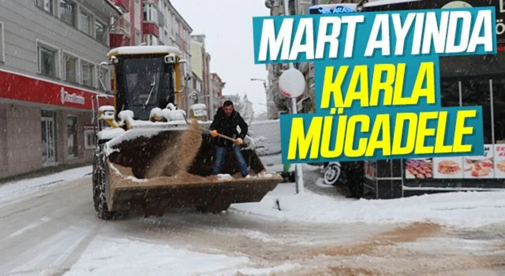 Samsun Havza'da mart ayında karla mücadele