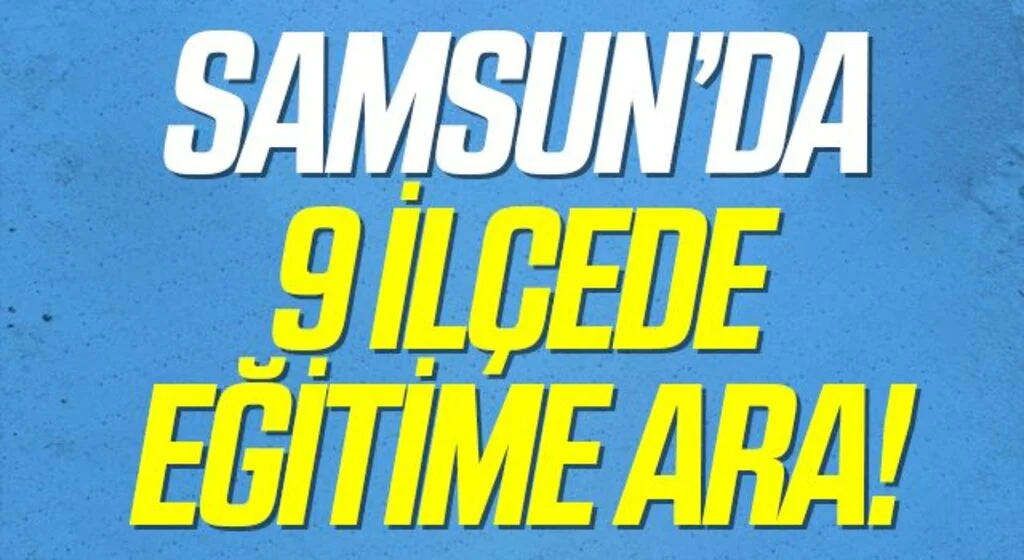 Samsun'da 9 ilçede kar nedeniyle eğitime ara verildi