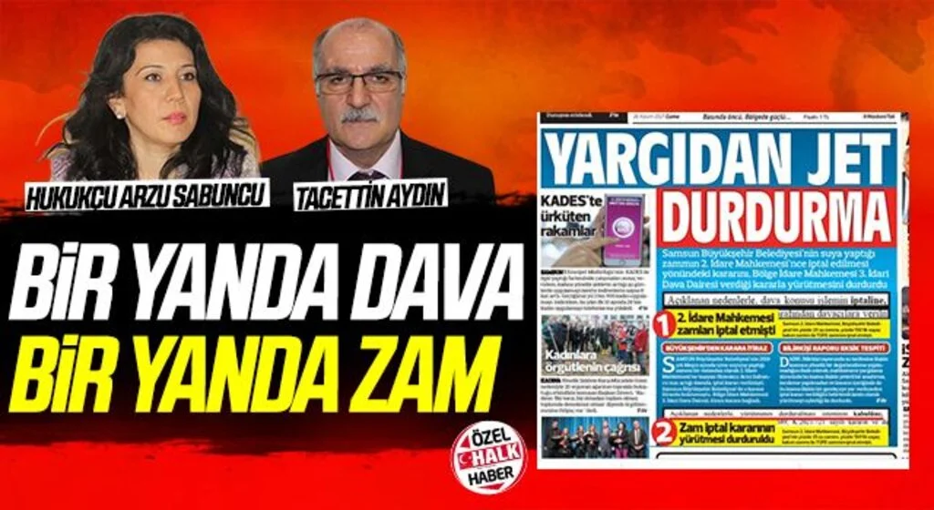 Samsun'da Bir Yanda Su Yanda Su Davası Bir Yanda Su Zammı!