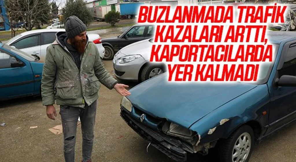 Samsun'da Buzlanmada trafik kazaları arttı, kaportacılarda yer kalmadı