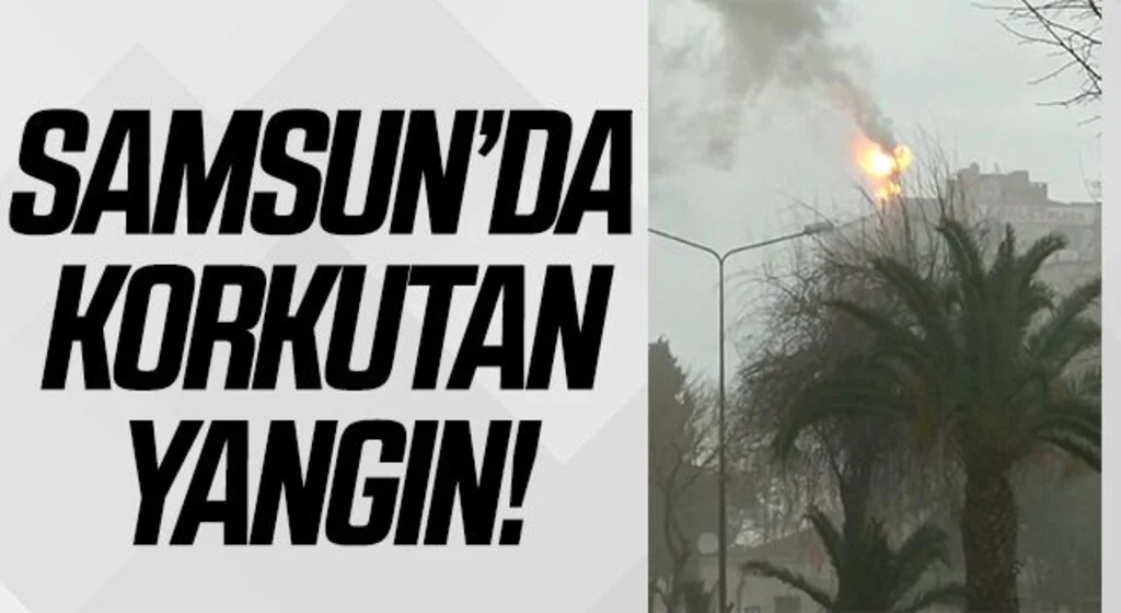 Samsun'da Lokantanın bacasında yangın çıktı