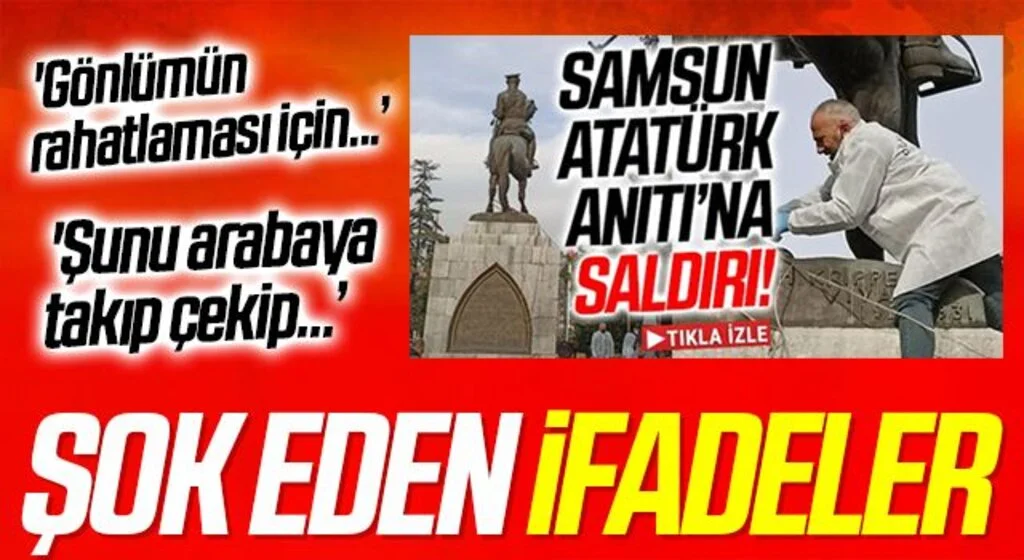 Samsun'da Onur Anıtı'na saldıran o 2 haine 9 yıl hapis istemi