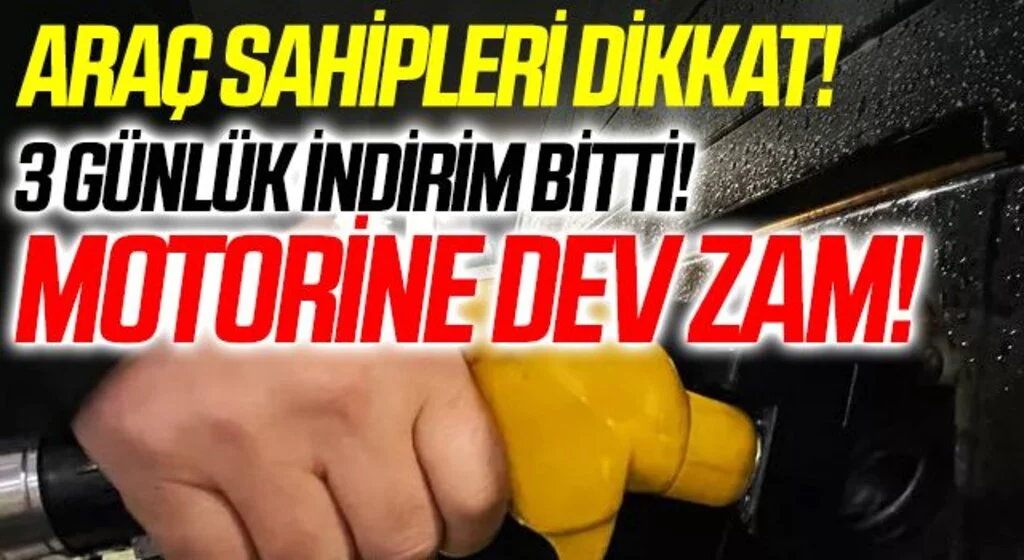 Son dakika: Araç sahipleri dikkat! 3 gün peş peşe indirimden sonra akaryakıt fiyatına dev zam! Motorin fiyatı...