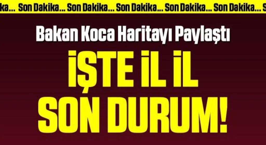 Son Dakika: Bakan Koca illere göre haftalık vaka sayısını açıkladı