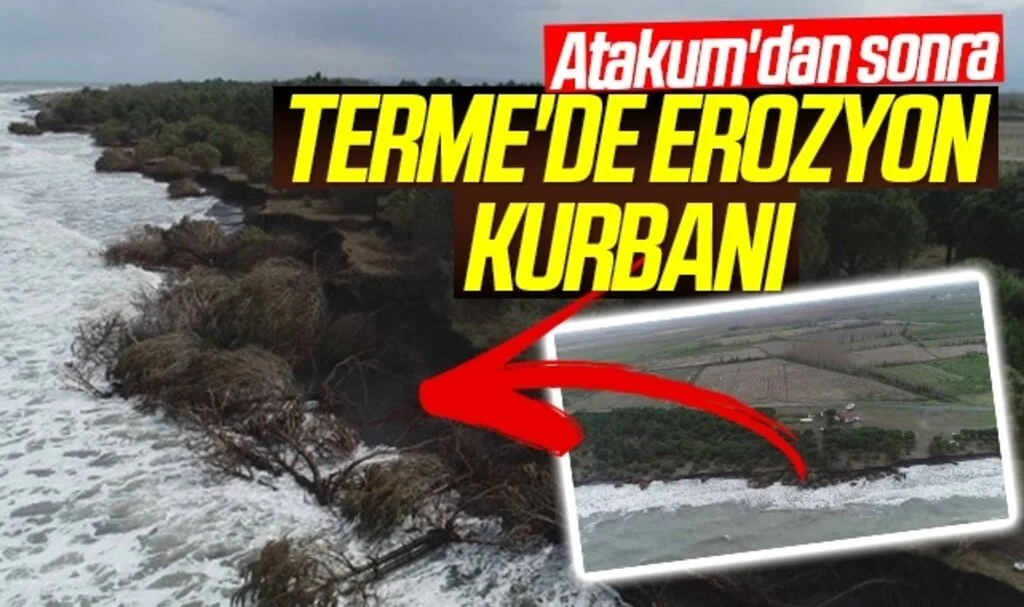 Atakum'dan sonra Terme'de erozyon kurbanı 