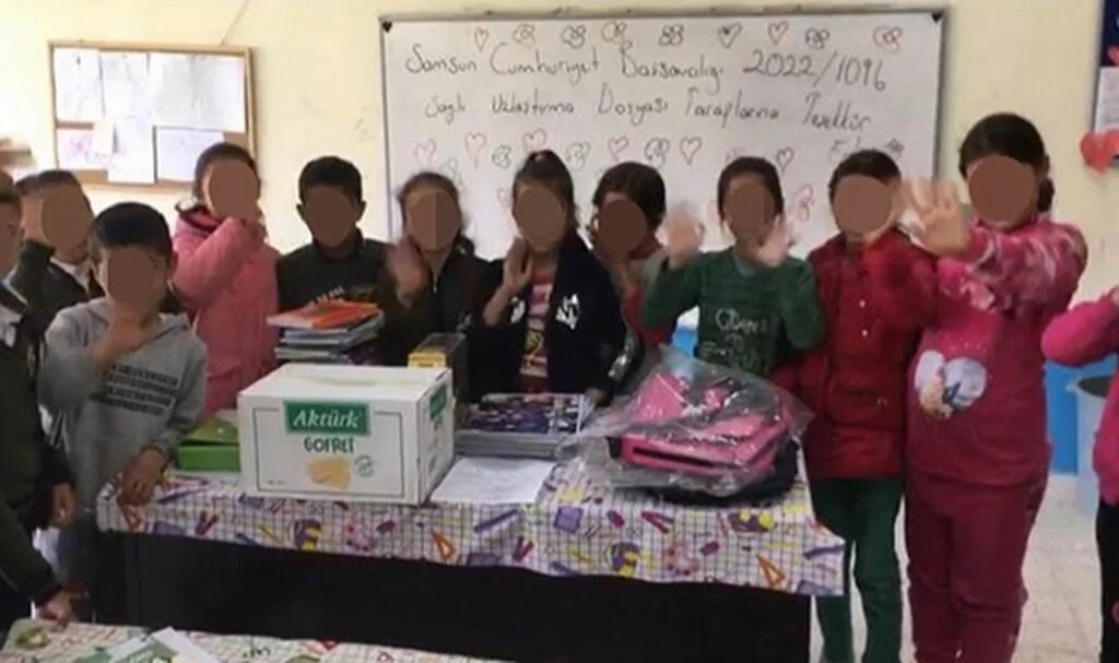 Davalık olduğu taraflarla okula kırtasiye yardımı yaptırarak uzlaştı