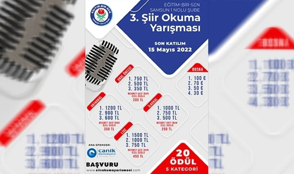 Eğitim Bir Sen'den şiir yarışması 