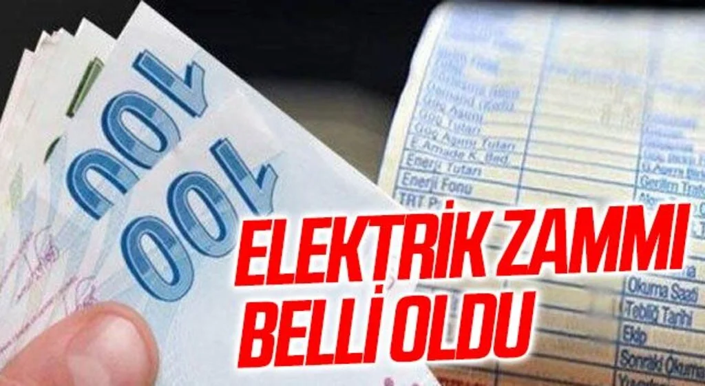 Elektrik zammı belli oldu