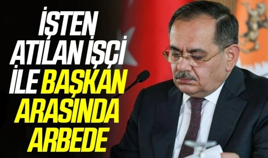 Samsun Büyükşehir Belediye Başkanı Mustafa Demir İle İşten Atılan İşçi Arasında Arbede