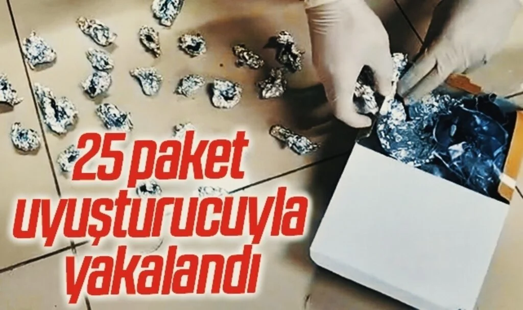Samsun'da 25 paket uyuşturucuyla yakalandı