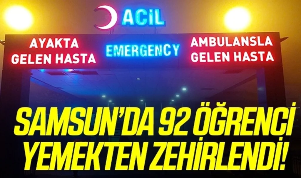 Samsun'da 92 Öğrenci İftarda Yemekten Zehirlendi
