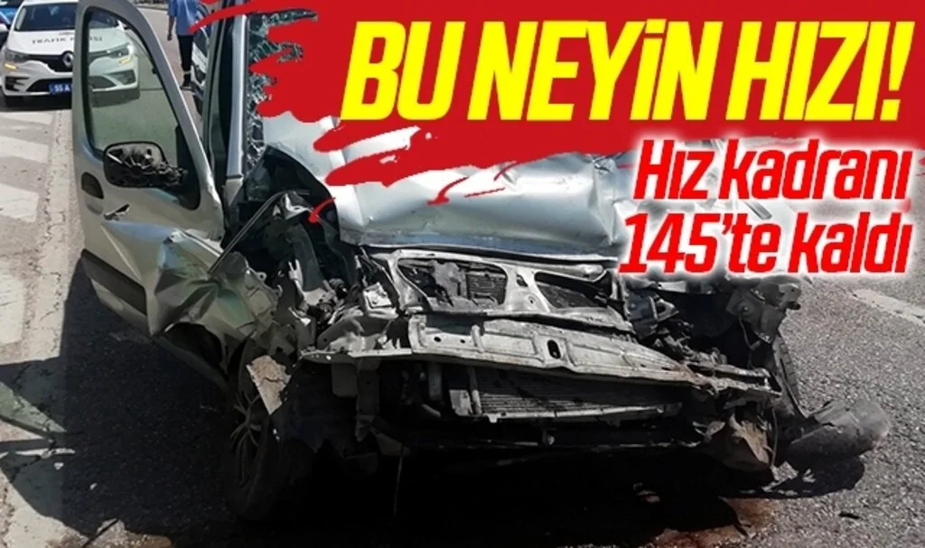 Bu neyin hızı! Samsun'da hafif ticari araç tankere çarptı: 3 yaralı