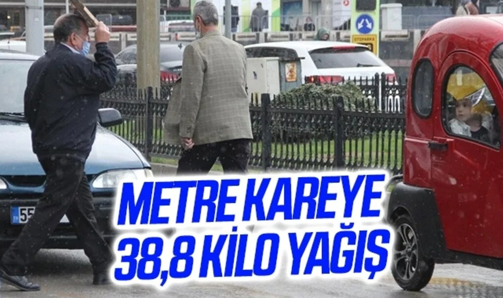Samsun’da metre kareye 38,8 kilo yağış düştü