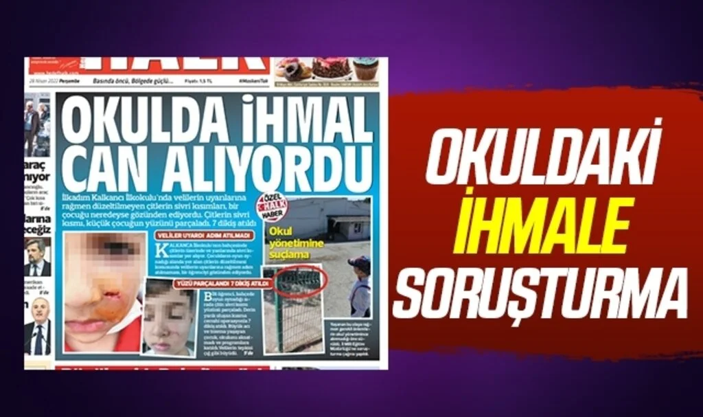 Samsun'da Okuldaki İhmale Soruşturma