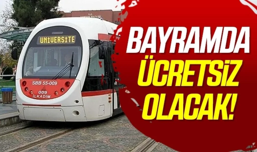 Samsun'da toplu ulaşım bayramda ücretsiz