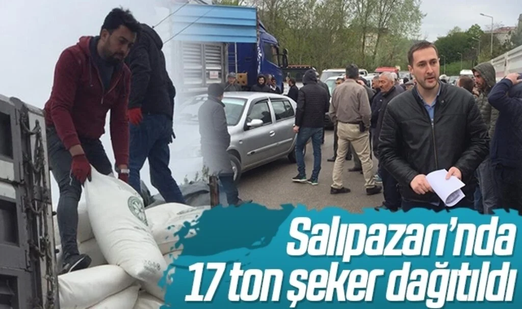 Samsun Salıpazarı’nda 17 ton şeker dağıtıldı