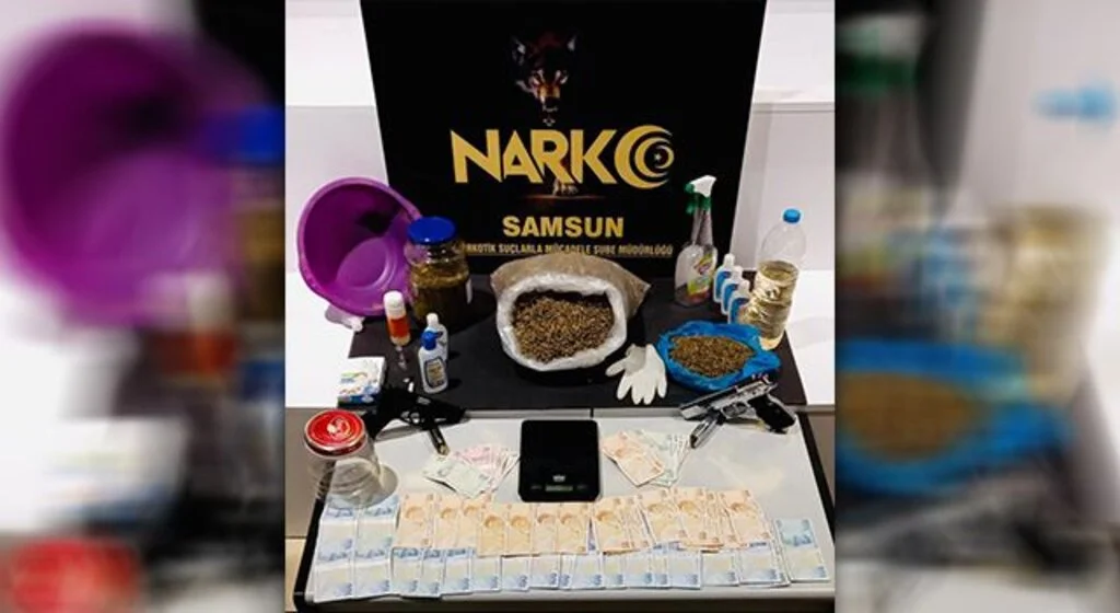 Samsun'da Evini uyuşturucu imalathanesi yapmış 