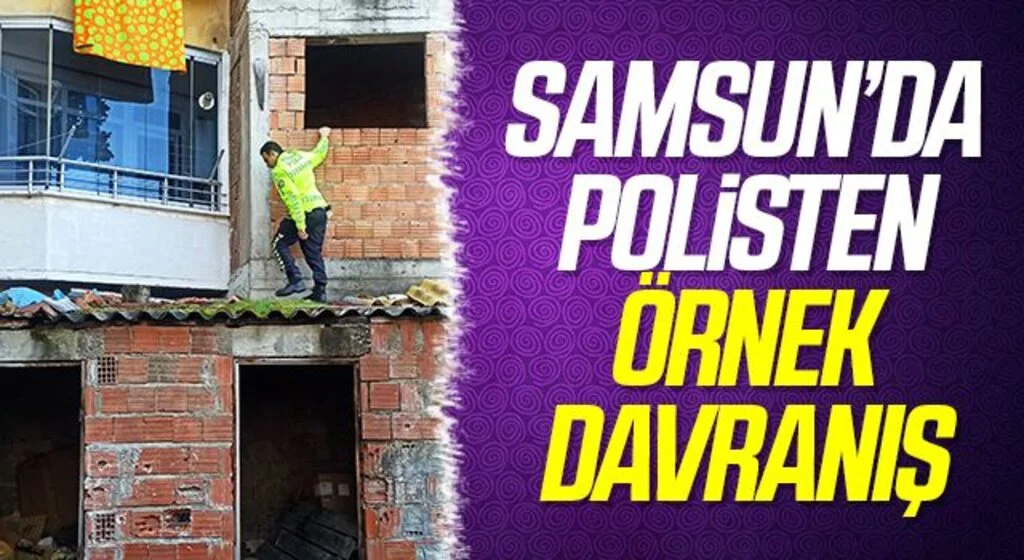 Samsun'da Polisten örnek davranış