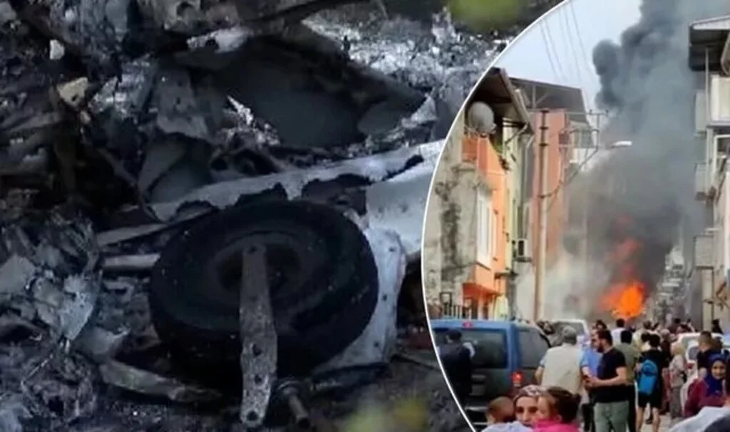 SON DAKİKA | Bursa'da mahalleye uçak düştü! İlk görüntüler geldi, Bursa Valisi acı haberi duyurdu