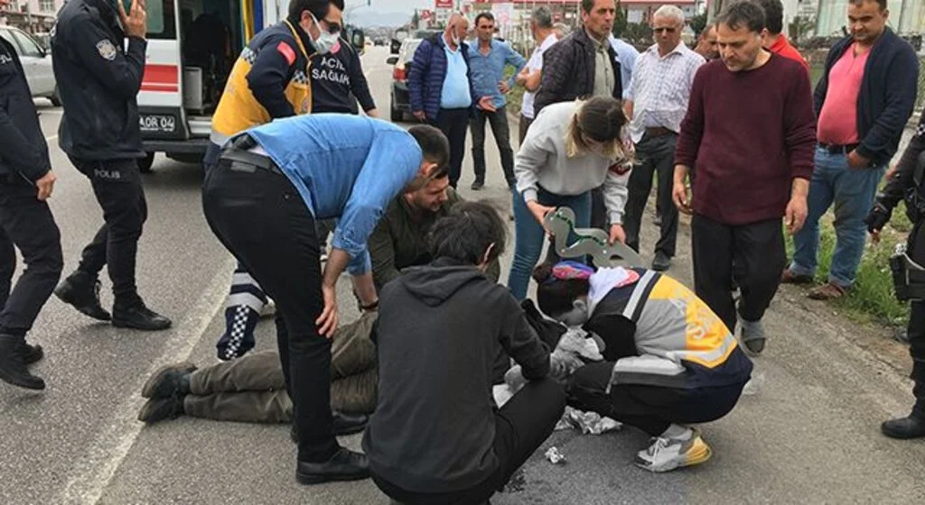 Sürüklenen Motosikletin Sürücüsü Ağır Yaralandı