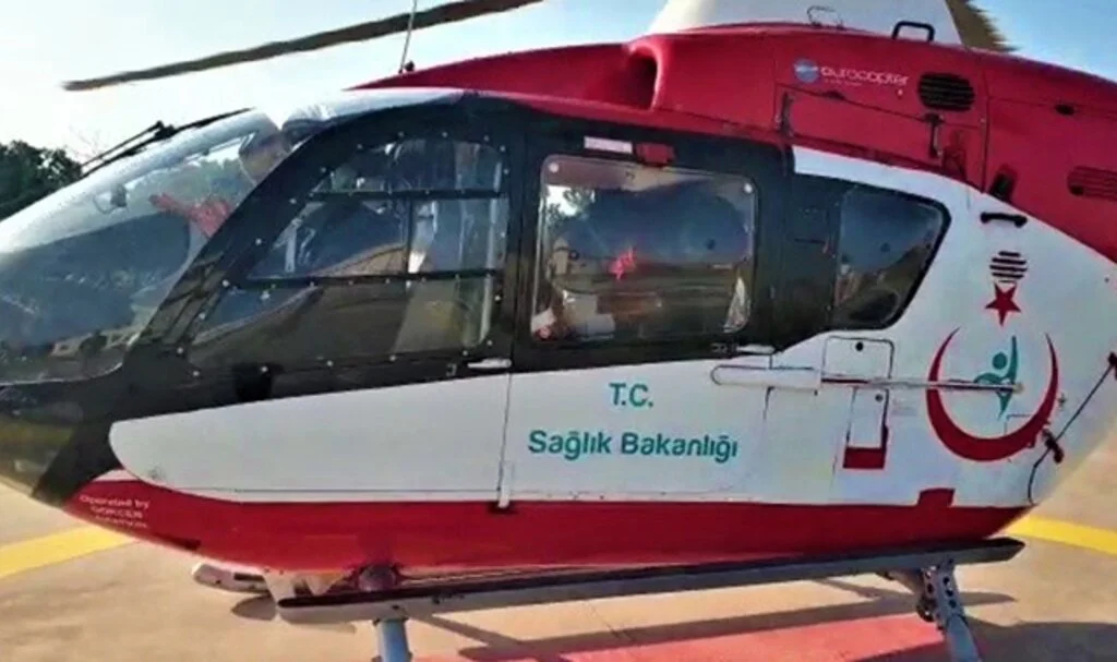 Trabzon'dan Samsun'a ambulans helikopterle getirildi