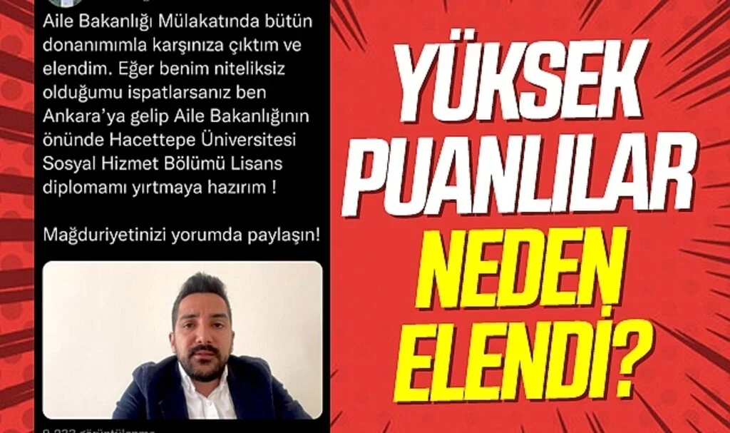 Aile ve Sosyal Hizmetler Bakanlığı'nın Personel Alımında Yüksek puanlılar neden elendi?