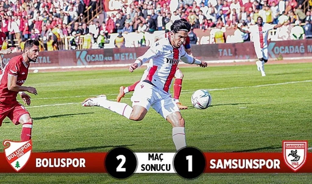 Boluspor: 2 Samsunspor: 1 (Maç Sonucu)