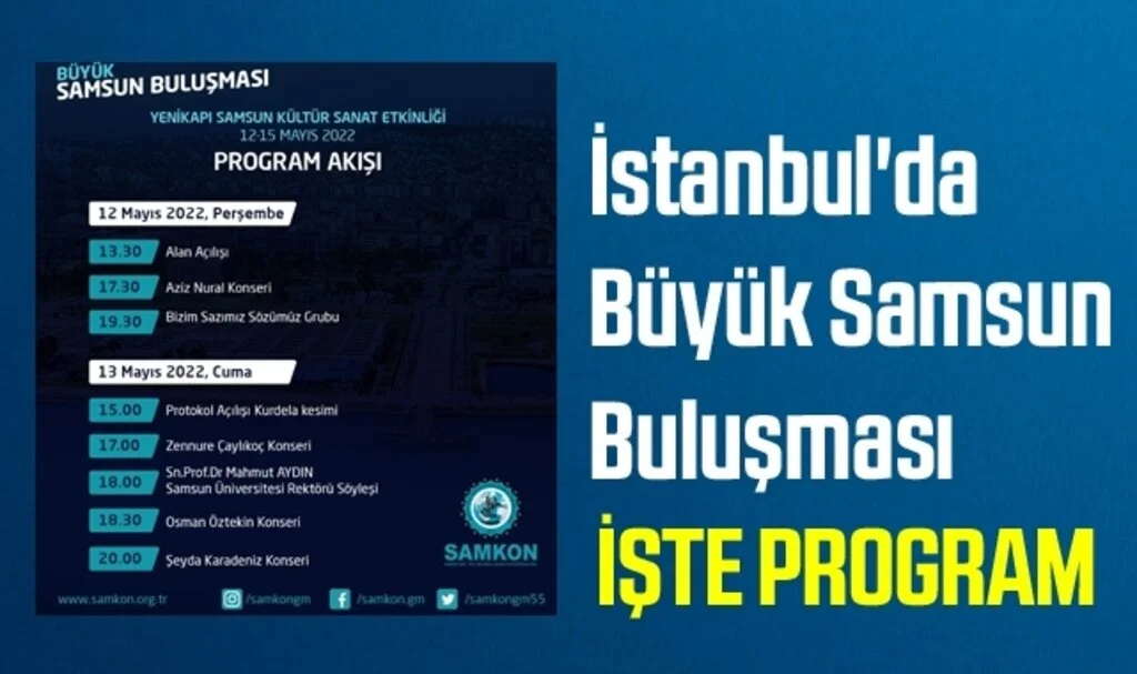 İstanbul'da Büyük Samsun Buluşması