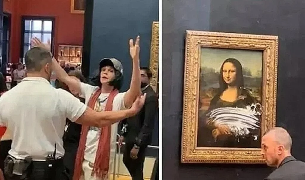 Mona Lisa tablosuna pastalı saldırı: O anlar gündem oldu