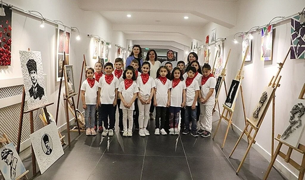 Samsun'da 100 minik öğrenciden 100 Atatürk eseri