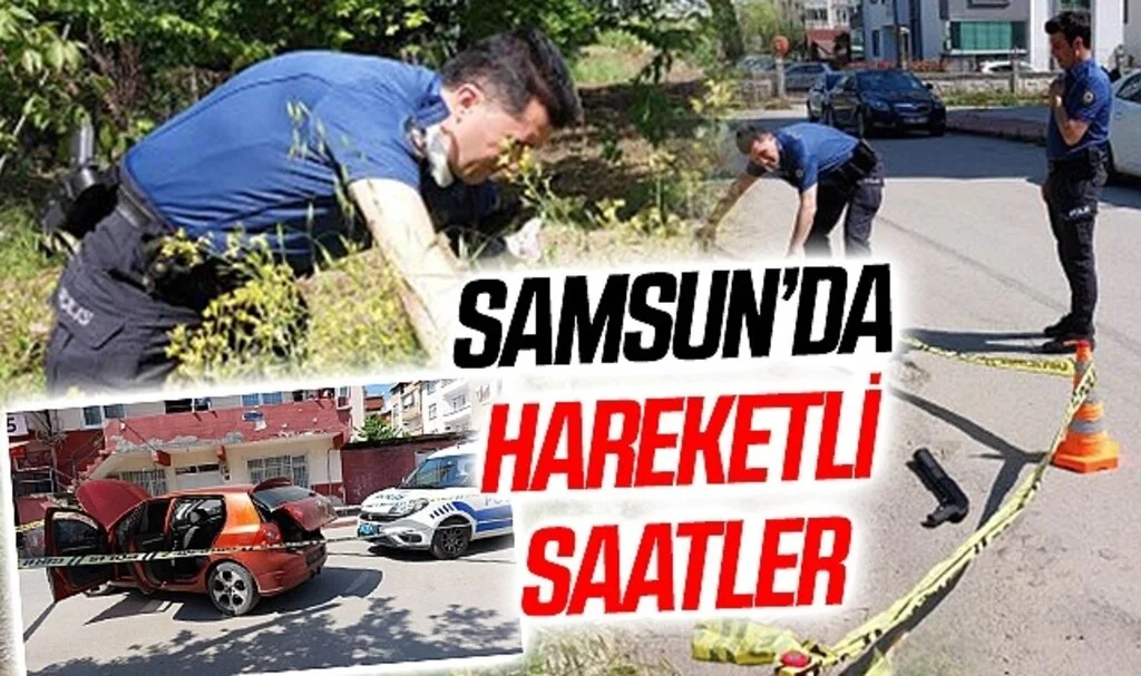 Samsun'da Çalıntı ihbarı üzerine polisin kovaladığı araçtan silah atarak kaçmak istediler