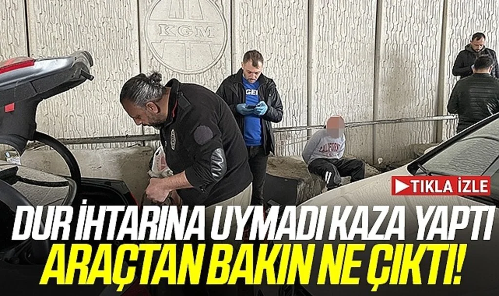Samsun'da "Dur" ihtarına uymayıp kaçarken kaza yapan araçtan uyuşturucu çıktı