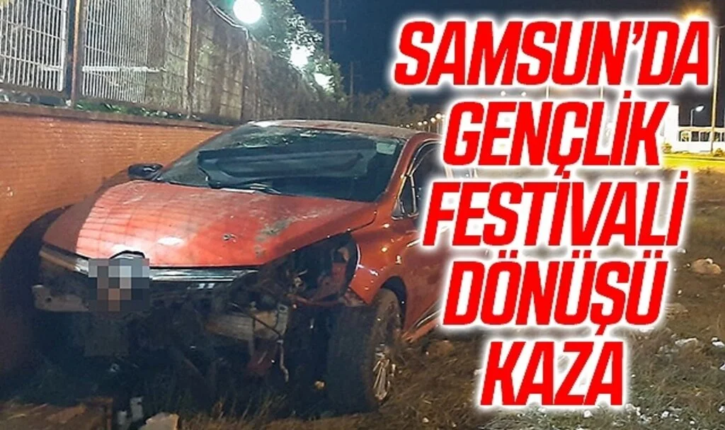 Samsun'da Gençlik Festivali dönüşü kaza: 6 yaralı