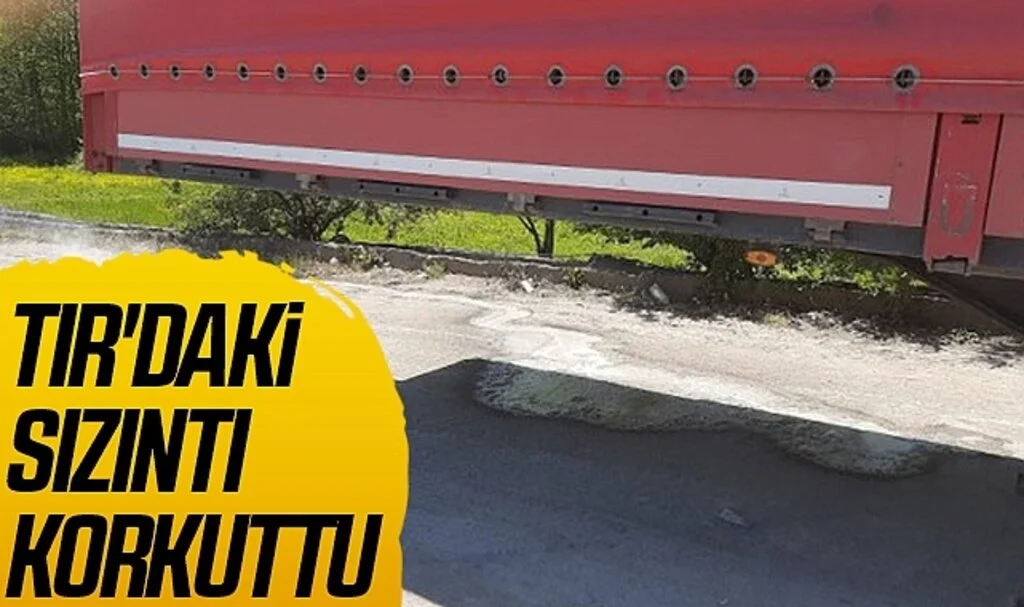 Samsun'da Hidrojen peroksit yüklü tırda sızıntı meydana geldi
