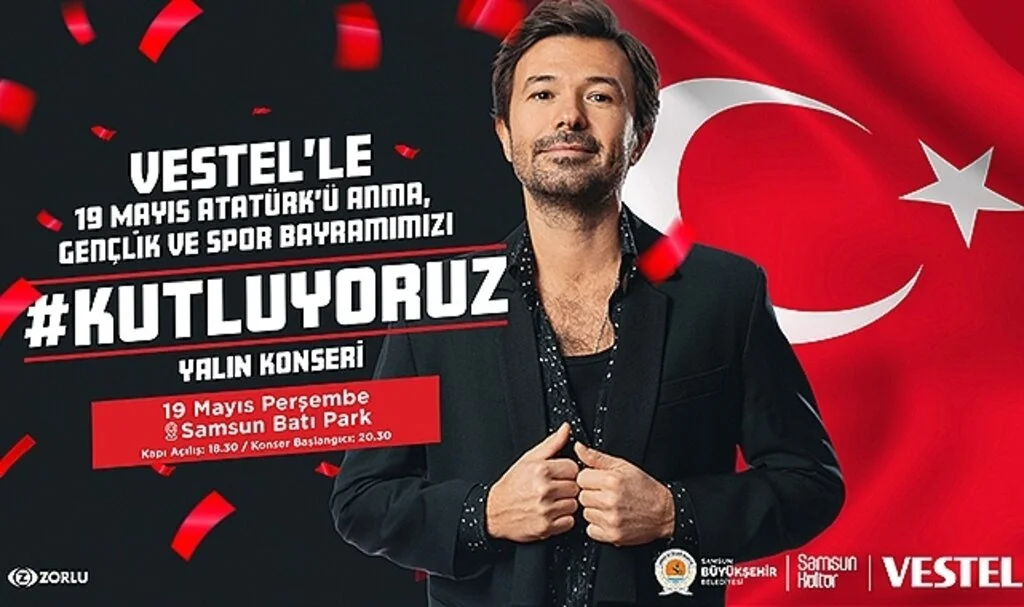 Samsun'da Yalın konser verecek 
