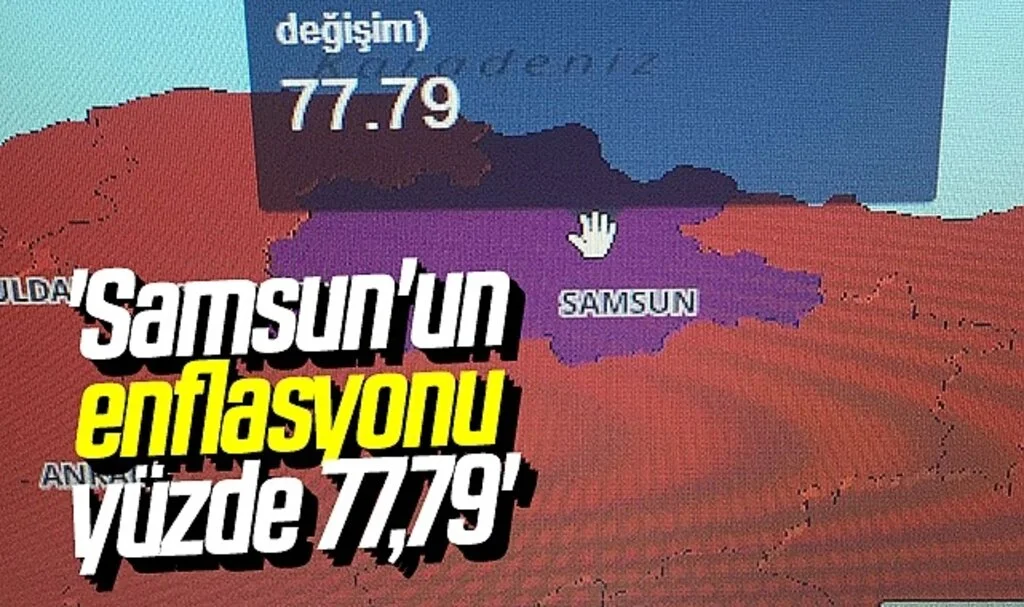 'Samsun'un enflasyonu yüzde 77,79'