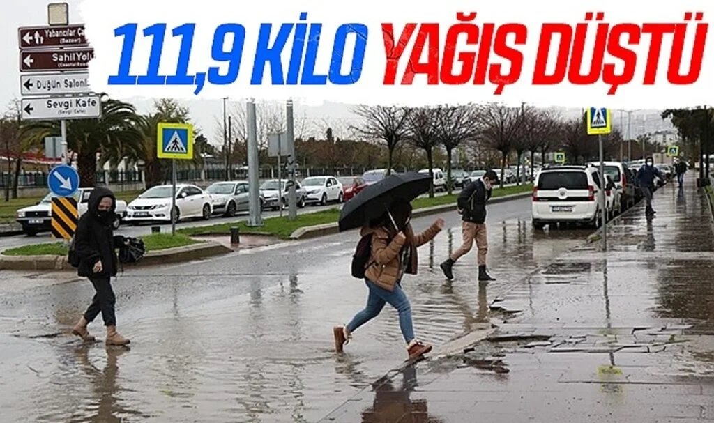 Samsun’un merkez ilçelerine 48 saatte 111,9 kilo yağış düştü