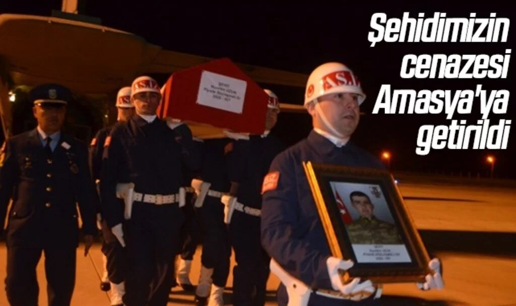 Şehit Sözleşmeli Er Uzun'un cenazesi Amasya'ya getirildi