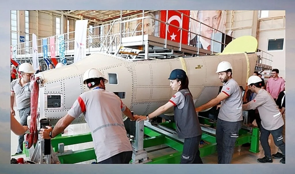 HÜRJET Projesi'nde üretilen ilk ön gövde montaj hattına taşındı