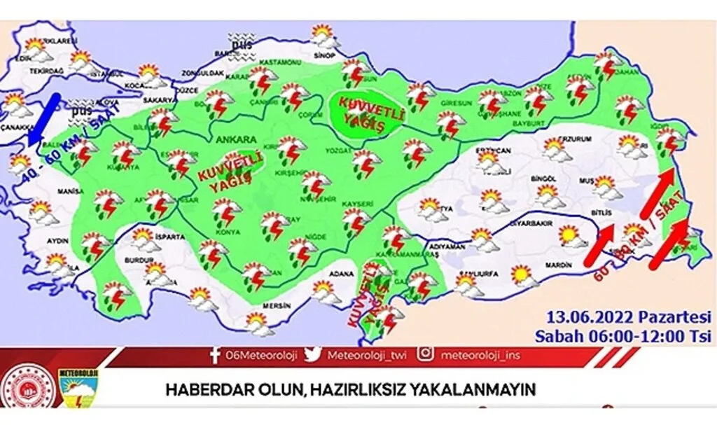 Orta Karadeniz'de ‘çok kuvvetli yağış’ uyarısı