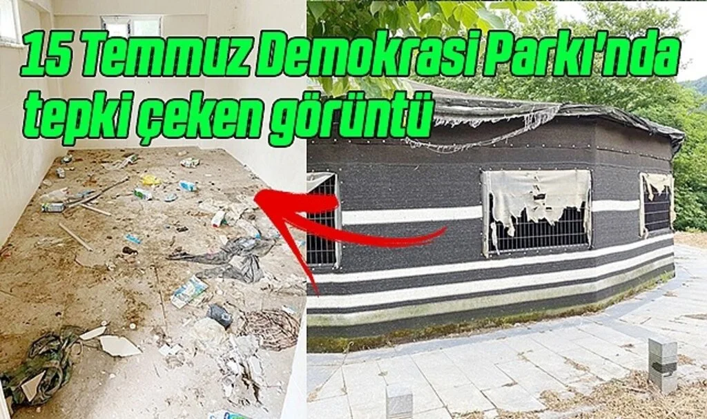 Samsun Ayvacık'ta 15 Temmuz Demokrasi Parkı'nda tepki çeken görüntü